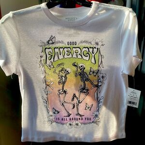 NEW WITH TAGS! Two (2) novelty T-shirt Junior Small and Junior Large available